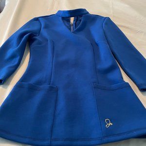 Jaanuu Royal Blue XS Knit Scrub Top